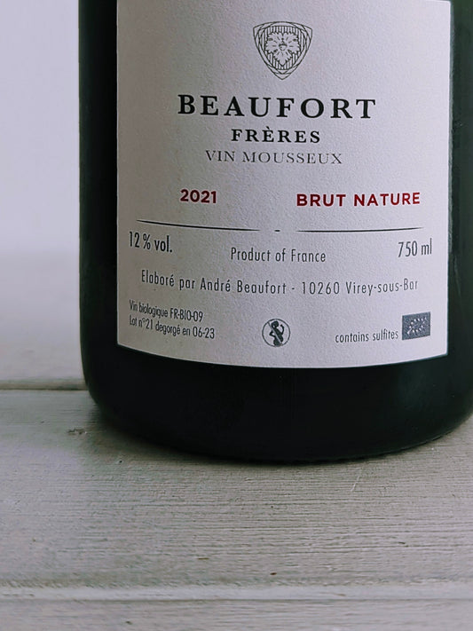 Andre Beaufort | Beaufort Freres Brut Nature 2021   アンドレ・ボーフォール  *ボーフォール・フレール・ブリュット・ナチュール / フランス シャンパーニュ地方（ヴァン ムスー）